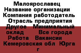 Малоярославец › Название организации ­ Компания-работодатель › Отрасль предприятия ­ Другое › Минимальный оклад ­ 1 - Все города Работа » Вакансии   . Кемеровская обл.,Юрга г.